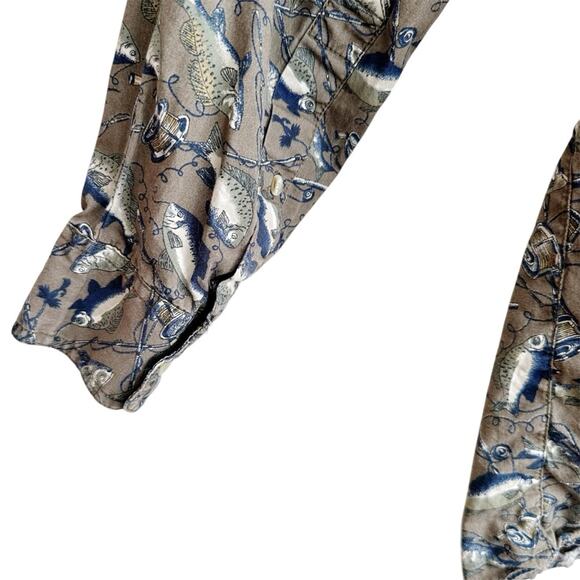 Columbia Fly Fishing Outdoor Cotton Long Sleeve Button Up Shirt - Picture 4 of 6